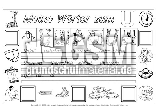 Wörter Mit U 1 Klasse Wörter Mit U 1 Klasse